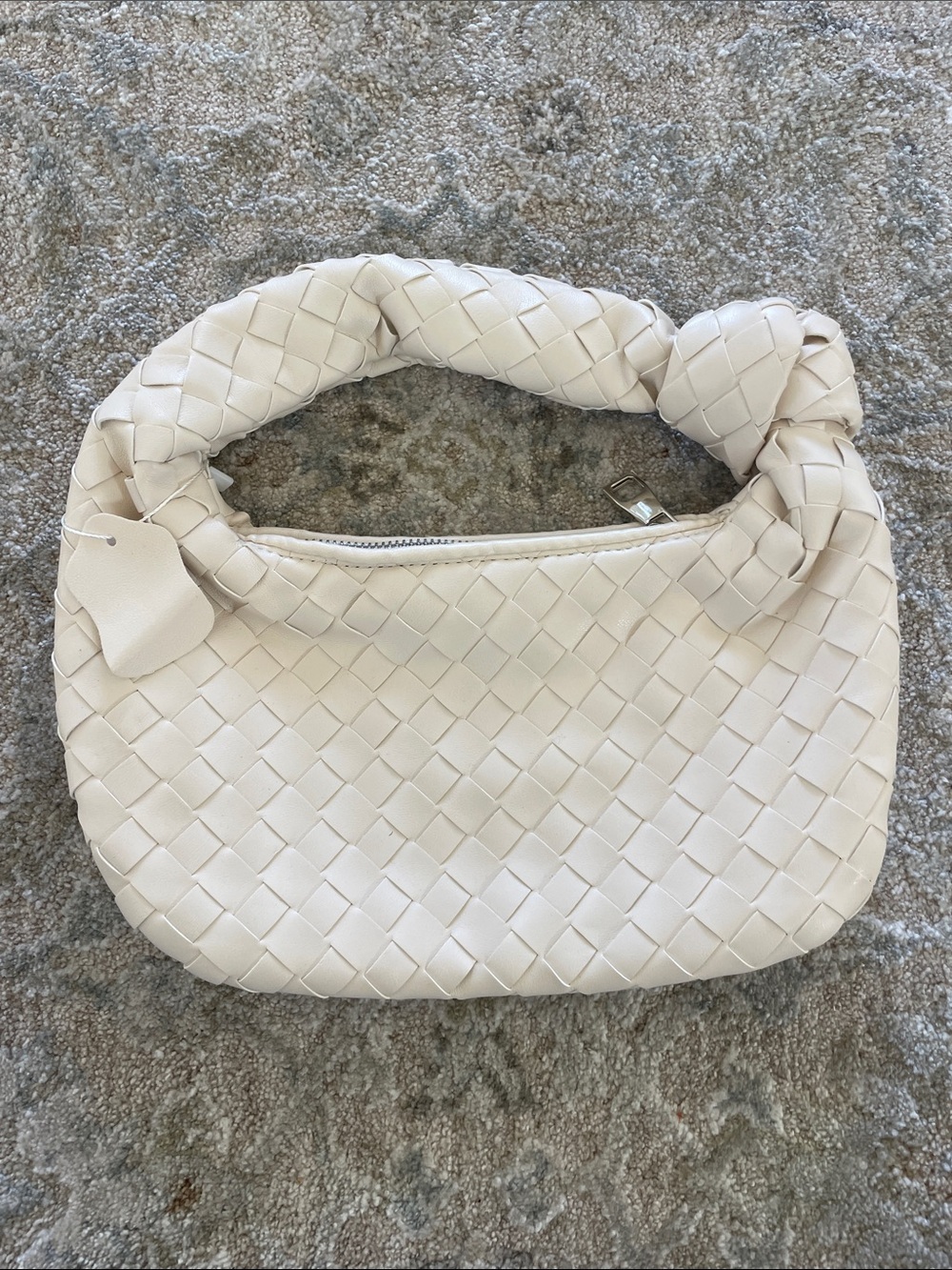 Woven Cream Shoulder HandBag - Elegant Everyday Style, Jodie style